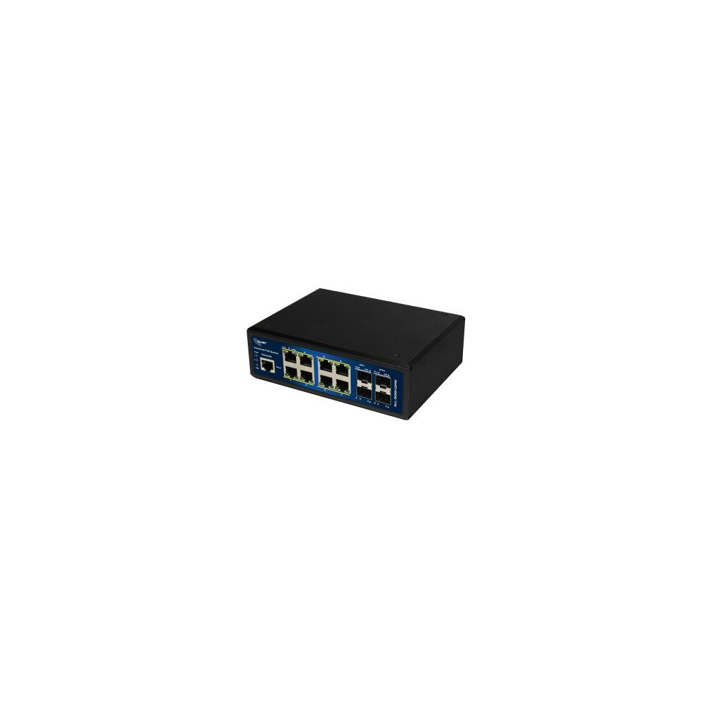 ALLNET Switch industrial full managed Layer2+ GbE• PoE Budget 240W• 8x at• - Switch - Glasfaser (LWL)