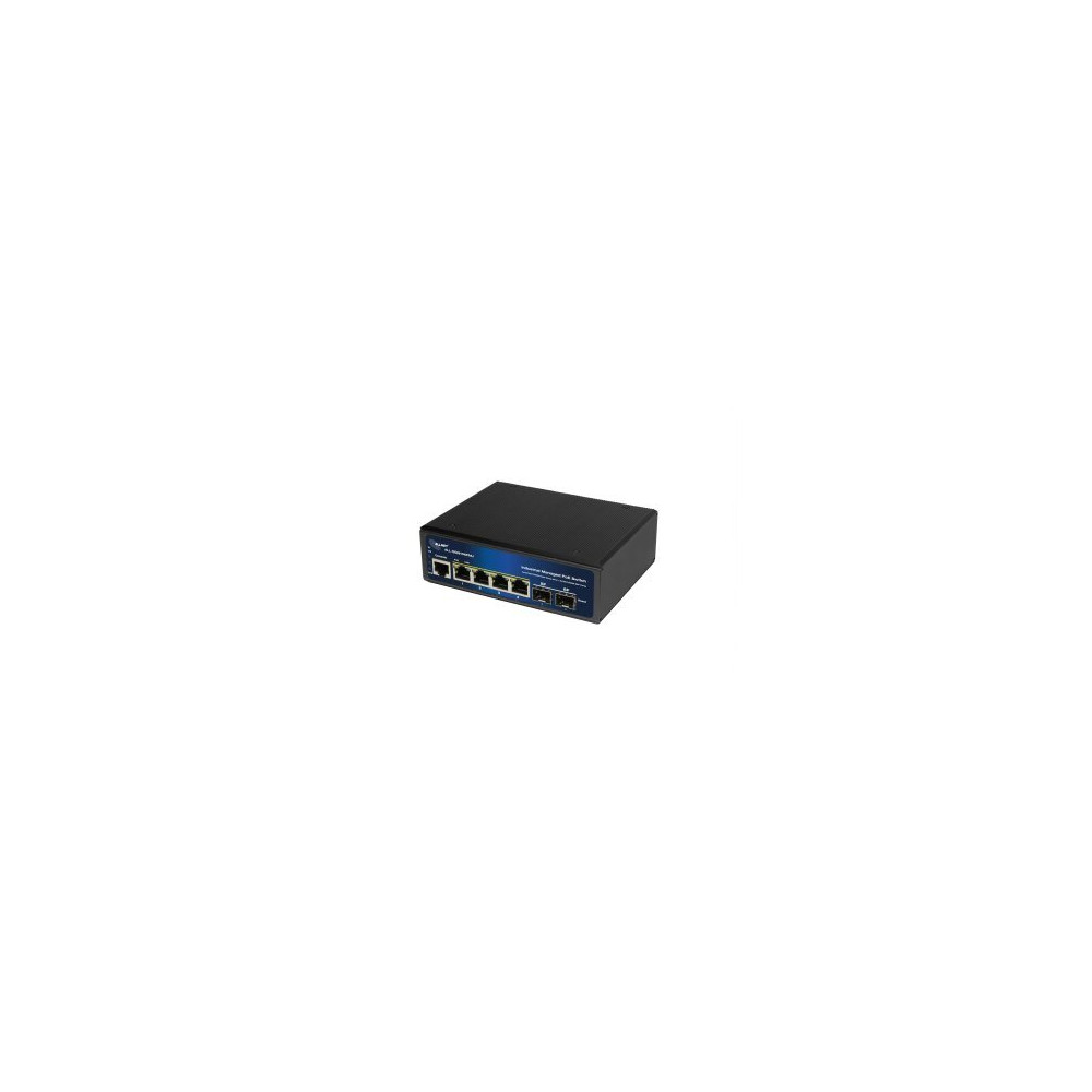 ALLNET Switch industrial full managed Layer2+ 6 Port GbE• PoE Budget 360W• 4x bt• 2x - Switch - Glasfaser (LWL)