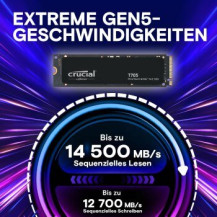 Crucial T705 - SSD - verschlüsselt - 2 TB - intern - M.2 2280 - PCI Express 5.0 (NVMe)