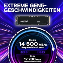 Crucial T705 - SSD - verschlüsselt - 2 TB - intern - M.2 2280 - PCI Express 5.0 (NVMe)