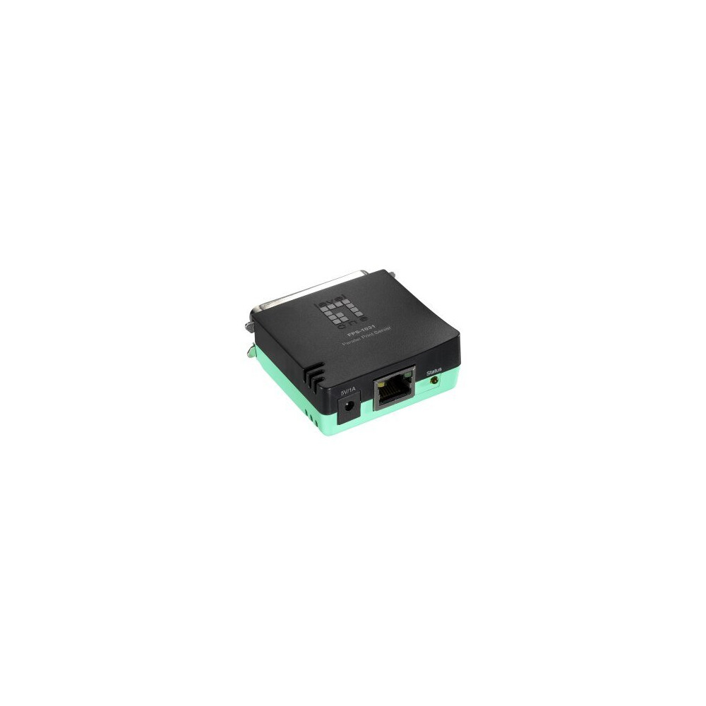LevelOne FPS-1031 server di stampa LAN Ethernet Nero, Verde