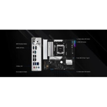 ASRock B850M PRO RS - Scheda madre - micro ATX - Socket AM5 - Chipset AMD B850 - USB-C 3.2 Gen2, USB-C 3.2 Gen 1, USB 3.2 Gen 2,