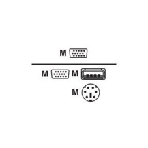 LevelOne ACC-2103 cavo per tastiera, video e mouse Bianco 5 m