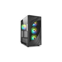 Sharkoon Gehäuse Rebel C80G Rgb ATX 1xGlas schwa - Midi/Minitower - ATX