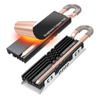 GrauGear Heatpipe Kühlkoerper SSD M.2 NVMe 2280 Graphen-Kupfe