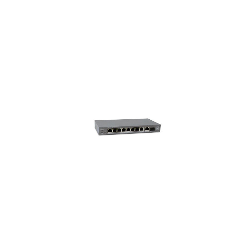 LevelOne Switch 10x FE GEP-1011 1xGE 1xGSFP 120W 8xPoE grau