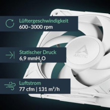 ARCTIC Freezer P12 Pro PST (White) Case per computer Ventilatore 12 cm Bianco 1 pz