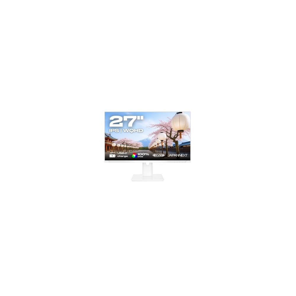 JAPANNEXT JN-IPS270WQHD75F-C65W-HSP-W HDMI/DP WQHD - Flachbildschirm (TFT/LCD)