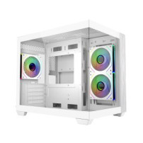Cooler Master E481-WHNN-S00 Elite 481 WOOD White mATX Front Panel 70° Full-View Tempered - Gehäuse - Micro/Mini/Flex-ATX
