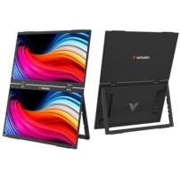 Verbatim Portable 15.6″ FHD Dual Monitor Essentials Monitor portatile Nero 39,6 cm (15.6″) LCD 1920 x 1080 Pixel