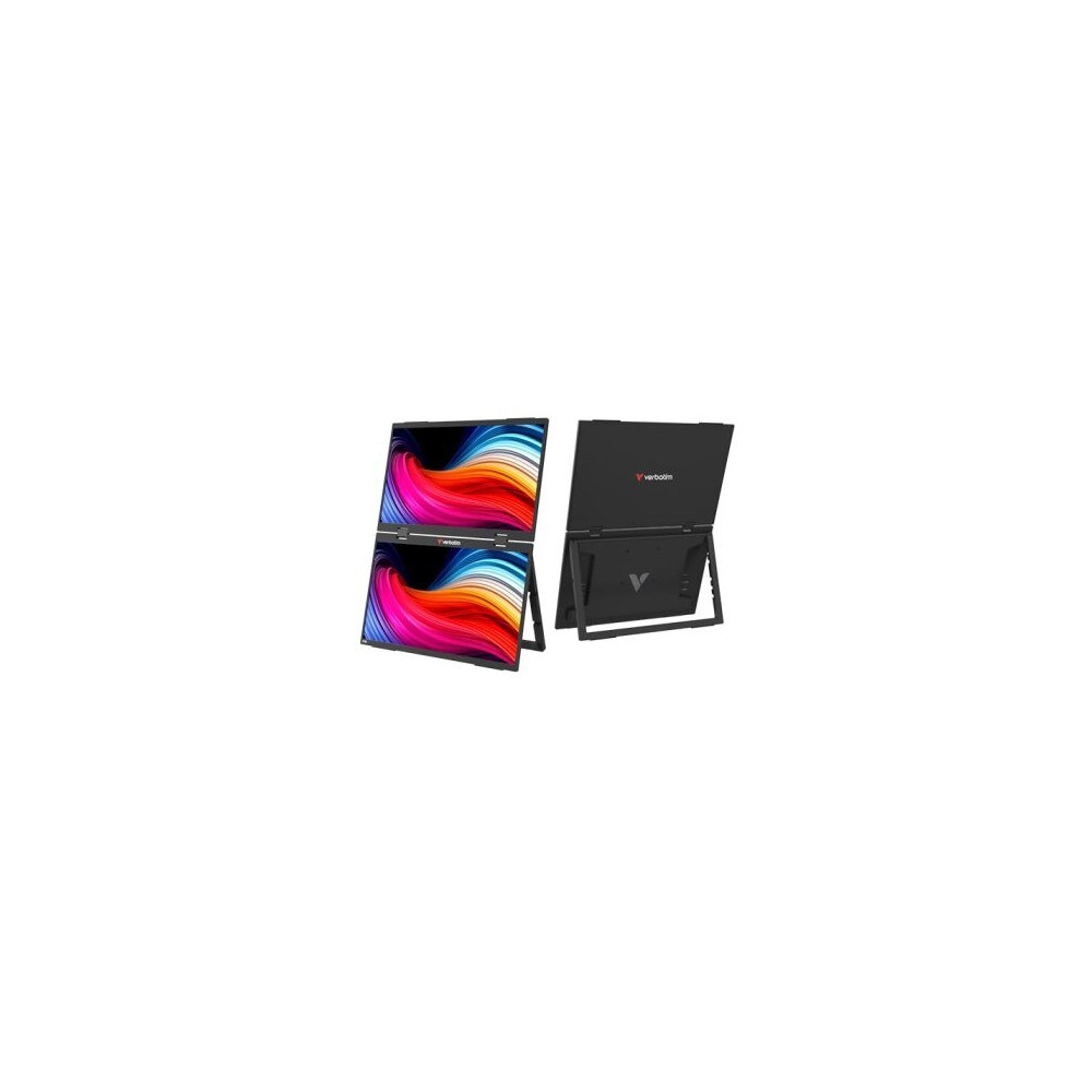 Verbatim Portable 15.6″ FHD Dual Monitor Essentials Monitor portatile Nero 39,6 cm (15.6″) LCD 1920 x 1080 Pixel