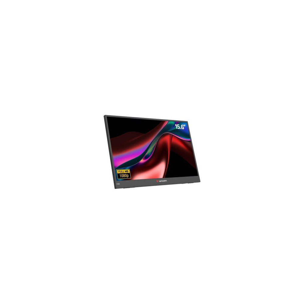 Verbatim Portable 15.6″ FHD Monitor LIGHT Monitor portatile Nero 39,6 cm (15.6″) LCD 1920 x 1080 Pixel