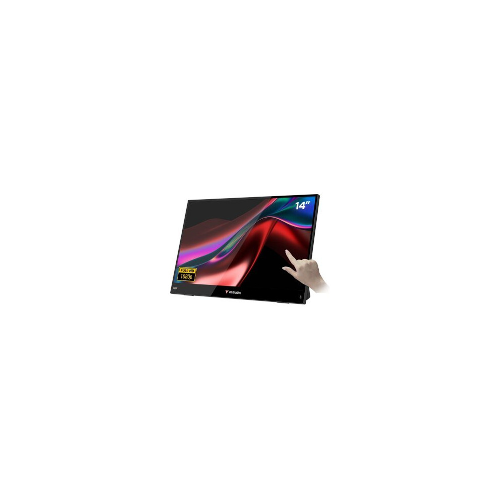 Verbatim Portable 14″ FHD Touch Monitor LIGHT Monitor portatile Nero 35,6 cm (14″) LCD 1920 x 1080 Pixel