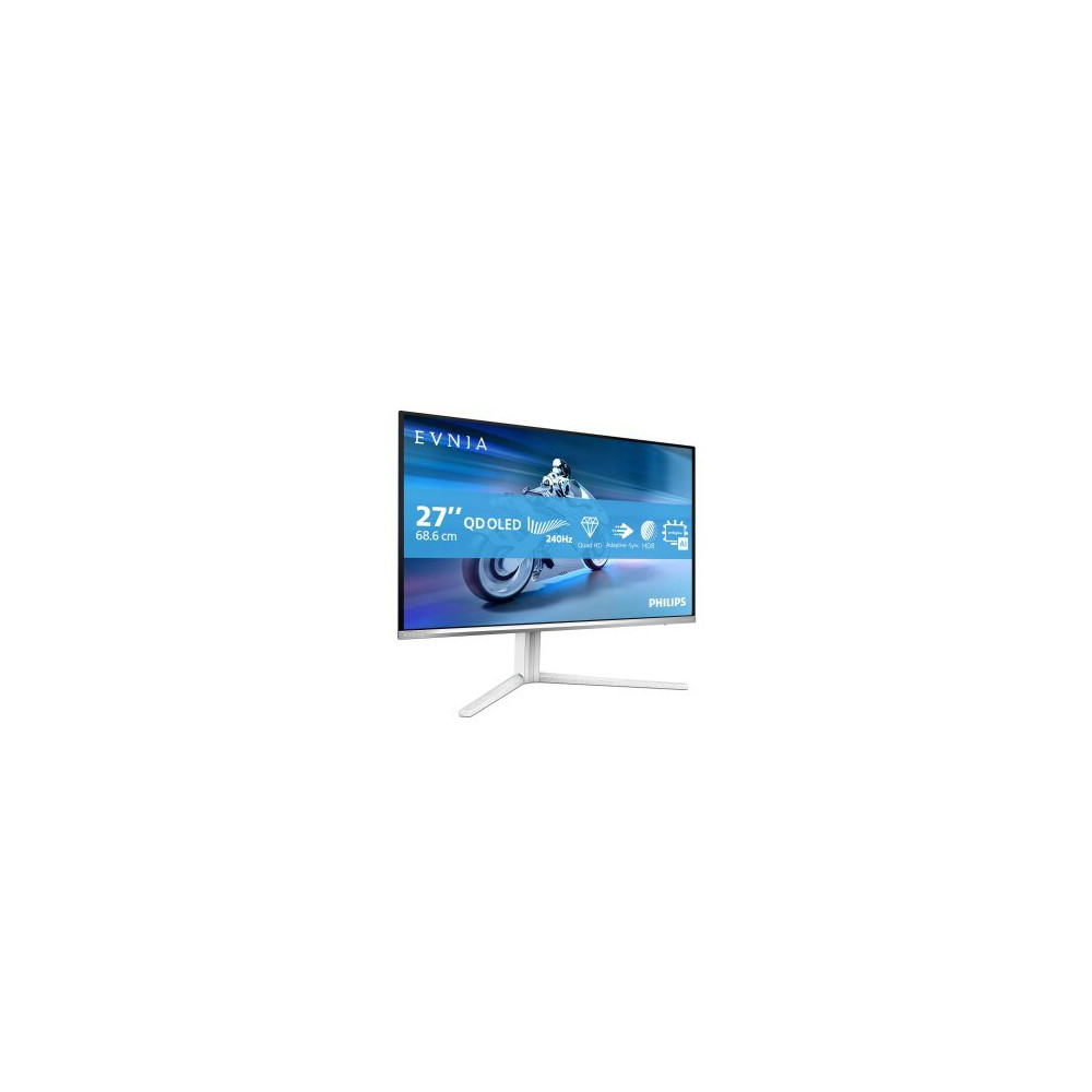 Philips Evnia 6000 27M2N6501L/00 Monitor PC 67,3 cm (26.5″) 2560 x 1440 Pixel Quad HD QD-OLED Bianco