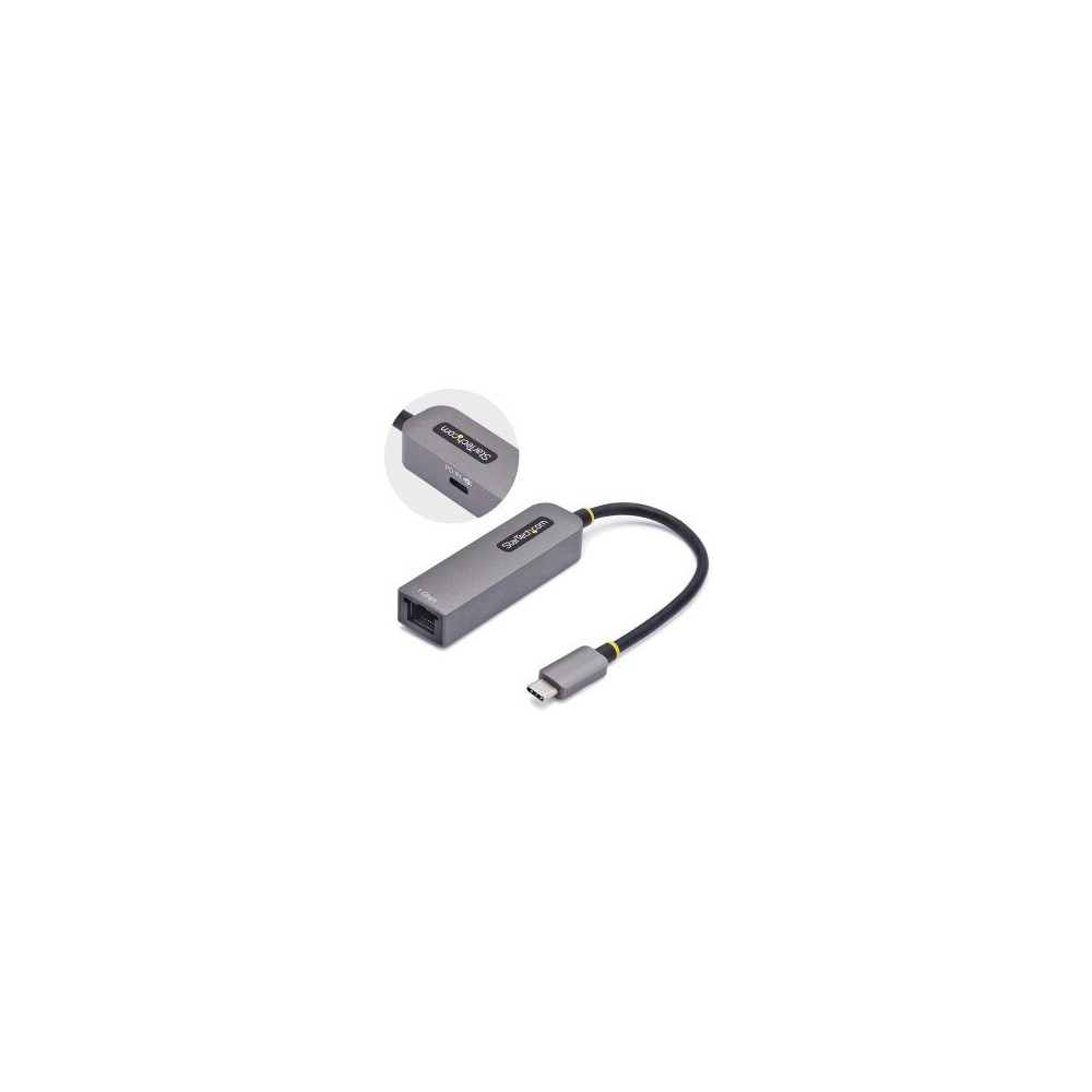 StarTech.com Adattatore Ethernet USB C, Convertitore di Rete 1Gbps da USB Type-C 3.0 a RJ45, NIC PD 100W Pass-Through