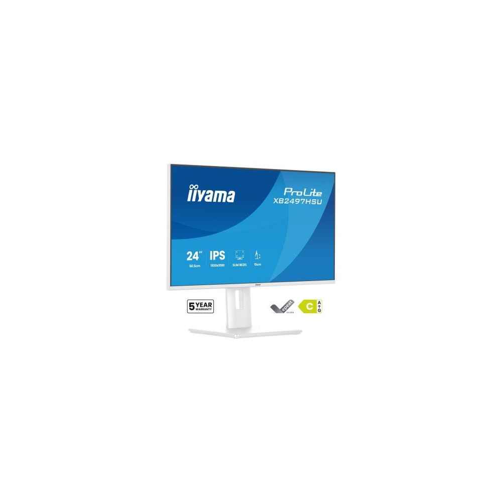 iiyama ProLite XB2497HSU-W1 Monitor PC 60,5 cm (23.8″) 1920 x 1080 Pixel Full HD LED Bianco