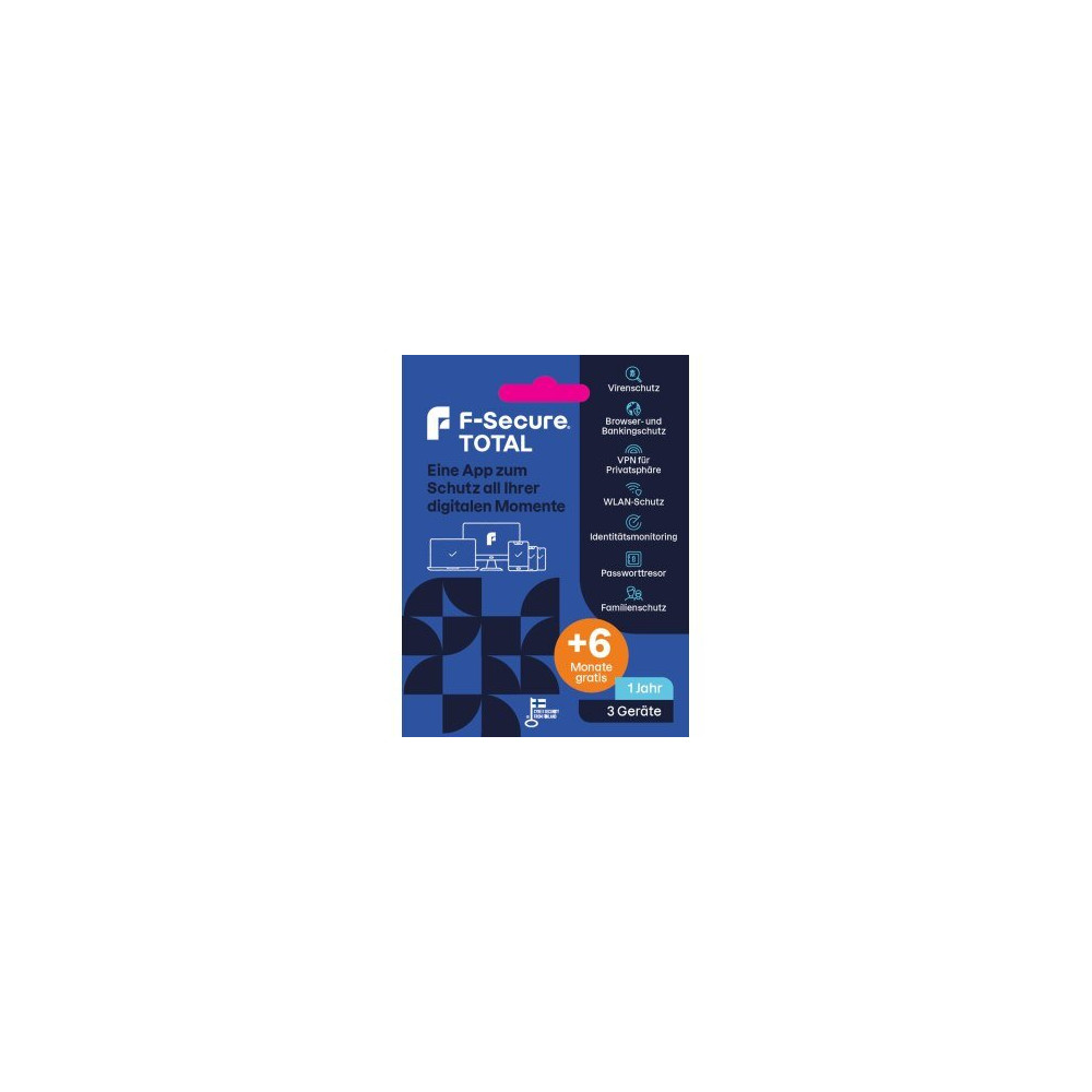 F-Secure Total Security inkl. VPN 3Geräte+6Mo gratis - Software - Firewall/Security