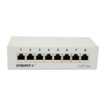 Synergy21 Patch Panel 8xTP, CAT6A, 500Mhz, Aufputz , Lichtgrau, LSA