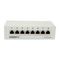 Synergy21 Patch Panel 8xTP, CAT6A, 500Mhz, Aufputz , Lichtgrau, LSA