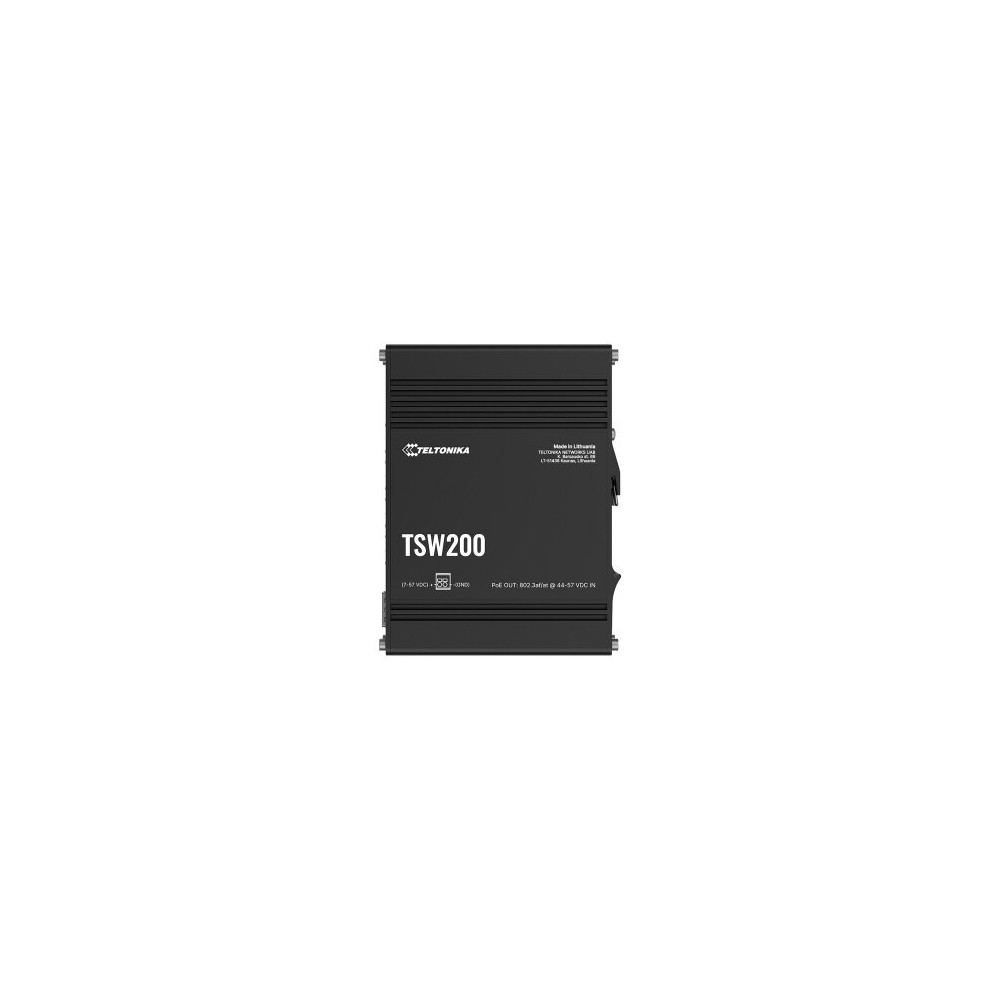 Teltonika · Switch · TSW200 · 8 Port Gigabit Industrial unmanaged PoE+ Switch, 2 SFP