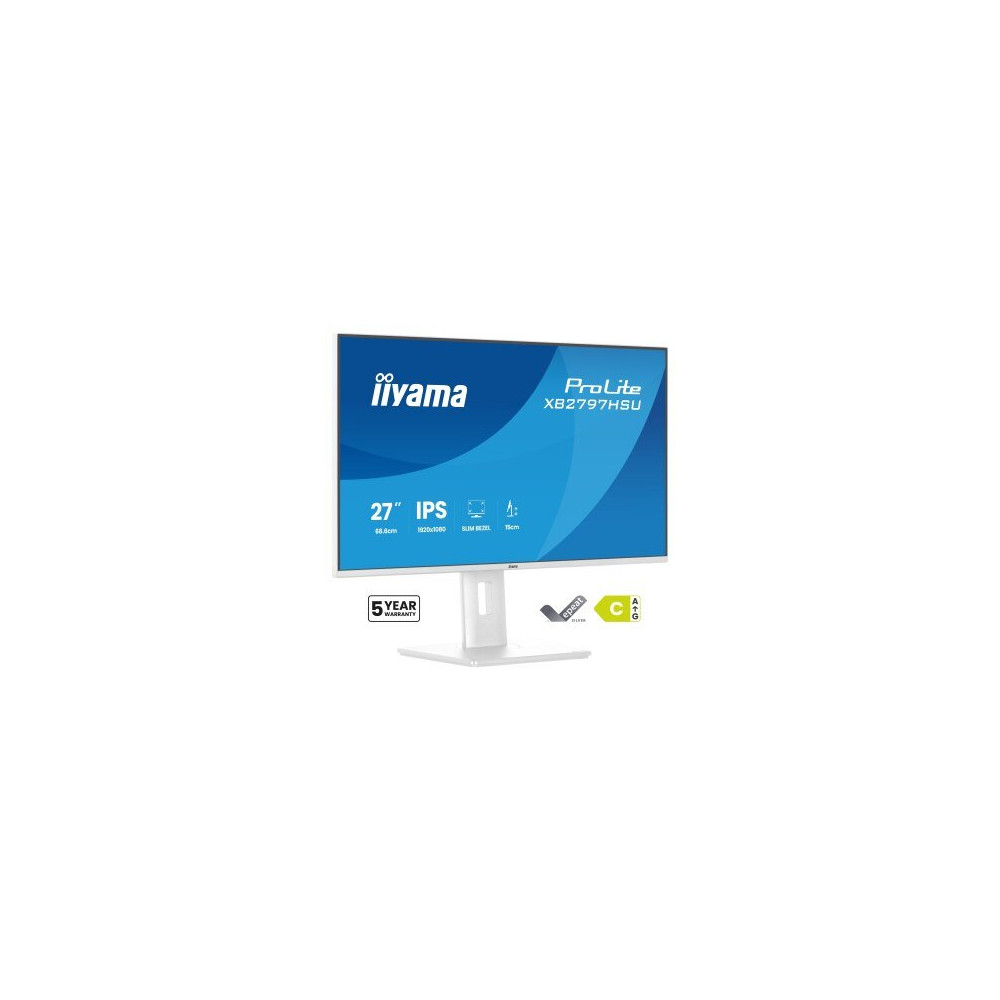 iiyama ProLite XB2797HSU-W1 Monitor PC 68,6 cm (27″) 1920 x 1080 Pixel Full HD LED Bianco