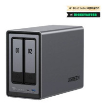 Ugreen NASync DXP2800 NAS System 2-Bay Compatta Intel® N N100 8 GB DDR5 0 TB UGOS Pro Nero