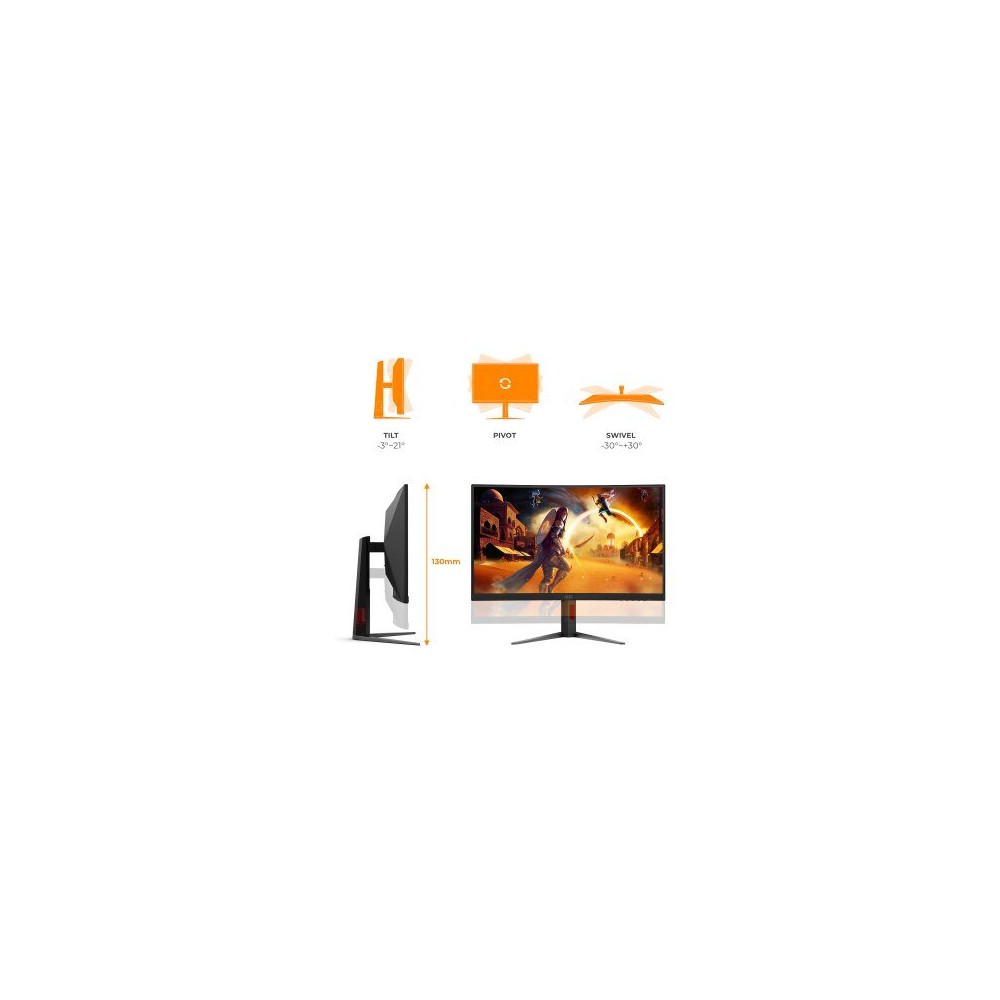 AOC G4 C27G4Z2 Monitor PC 68,6 cm (27″) 1920 x 1080 Pixel Full HD LCD Nero, Rosso