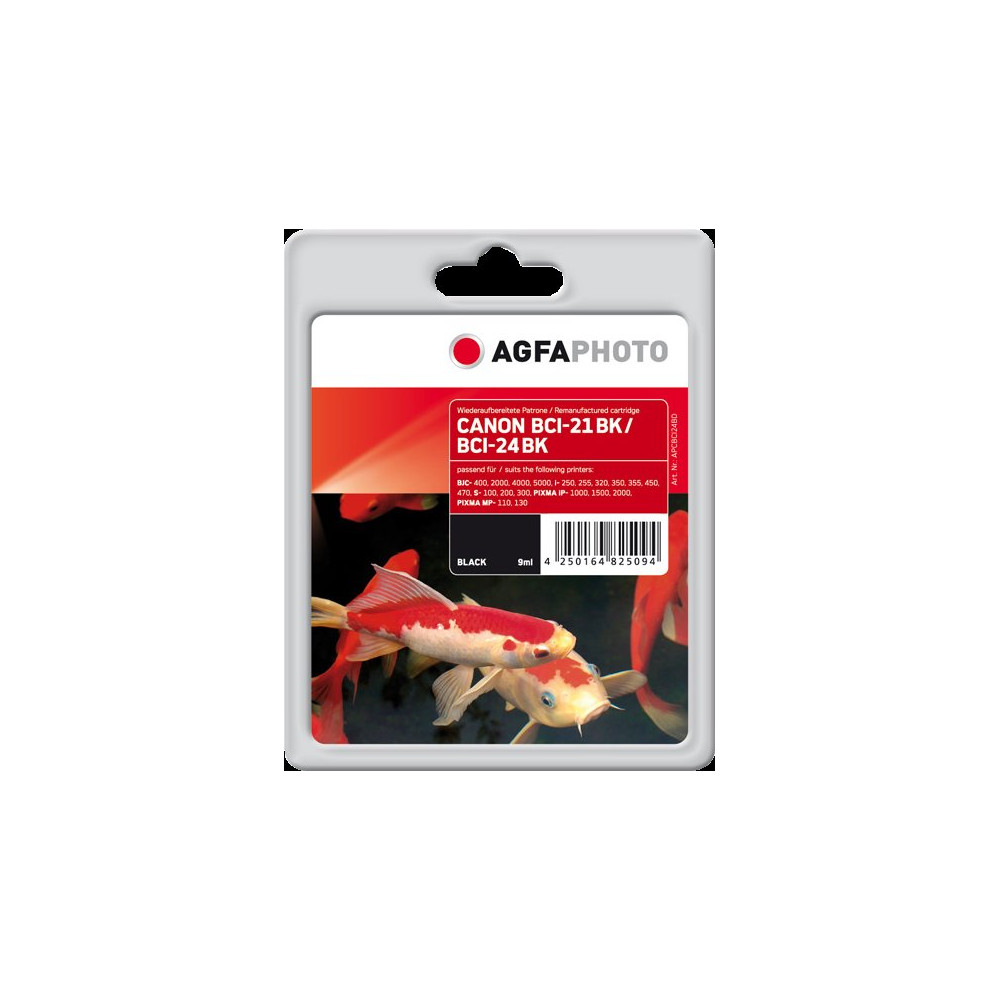 Agfa Photo APCBCI24BD nero Cartuccia d'inchiostro