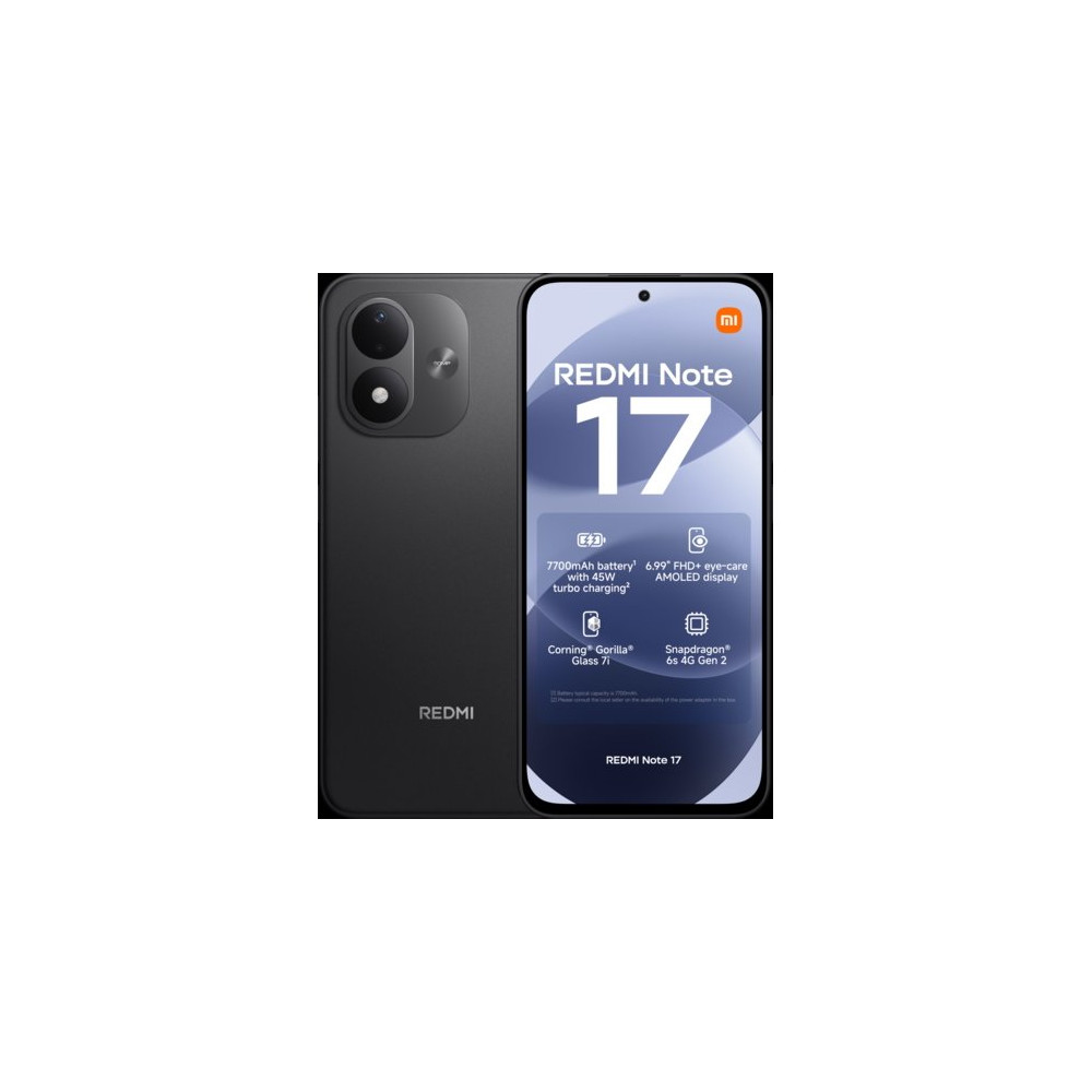 XIAOMI REDMI NOTE 17 4+128GB 6.9" BLACK ITALIA