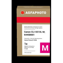 compatibile con Canon CLI-551M XL magenta (6445B001)  Agfa Photo APCCLI551XLM magenta Cartuccia d'inchiostro