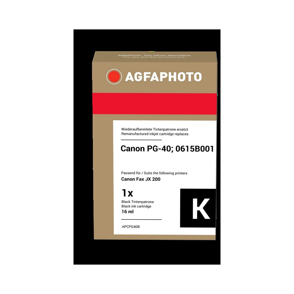 compatibile con Canon PG-40 nero (0615B001)  Agfa Photo APCPG40B nero Cartuccia d'inchiostro