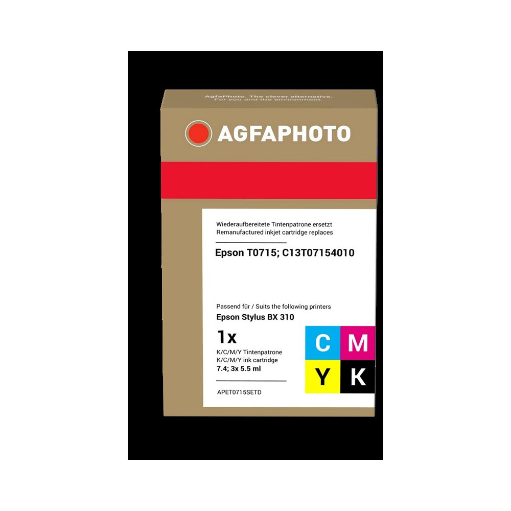 compatibile con Epson T0715  Agfa Photo Multipack nero / ciano / magenta / giallo
