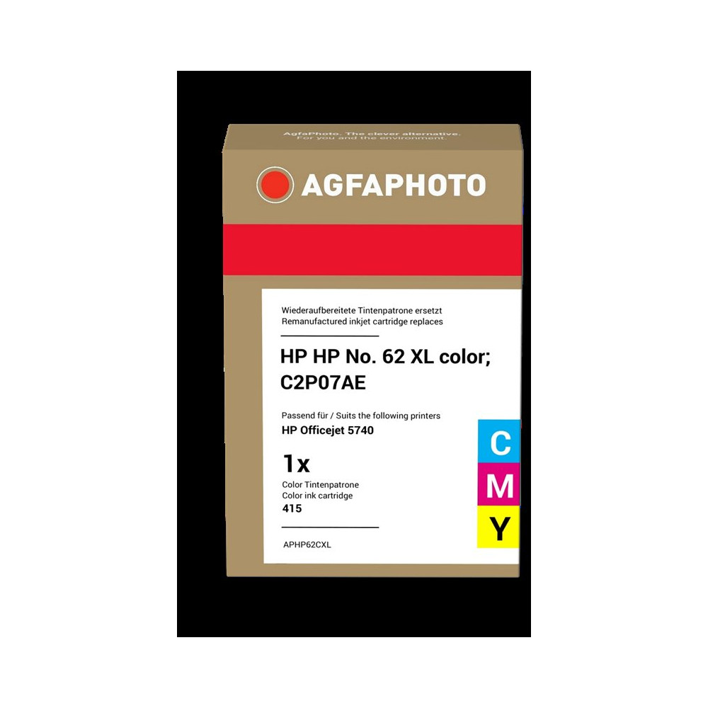 compatibile con HP 62 XL differenti colori  Agfa Photo APHP62CXL differenti colori Cartuccia d'inchiostro