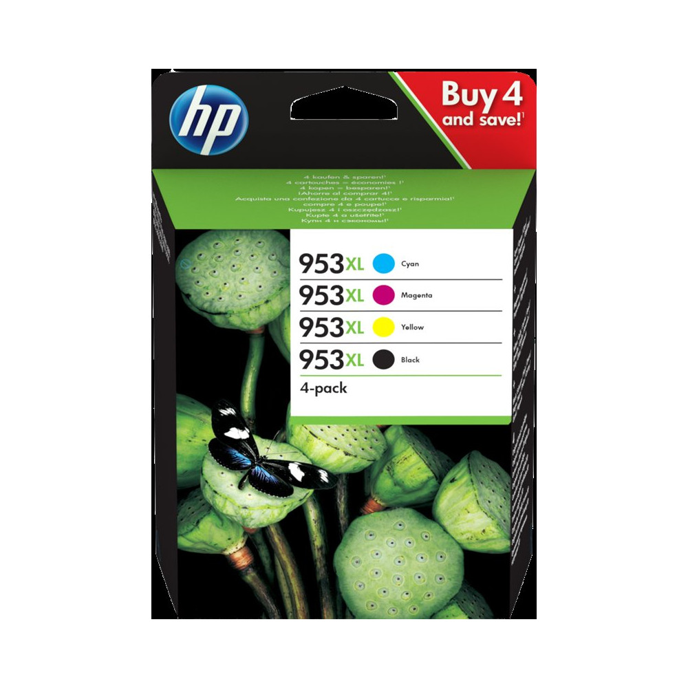 HP 953 XL Multipack nero / ciano / magenta / giallo (3HZ52AE MCVP 01)