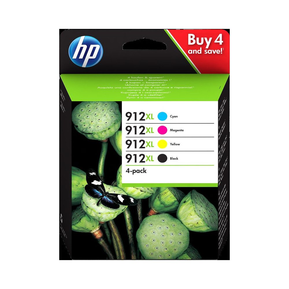 HP 912 XL Multipack nero / ciano / magenta / giallo (3YP34AE MCVP)