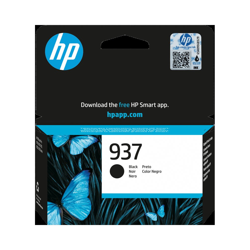 HP 937 nero Cartuccia d'inchiostro (4S6W5NE)
