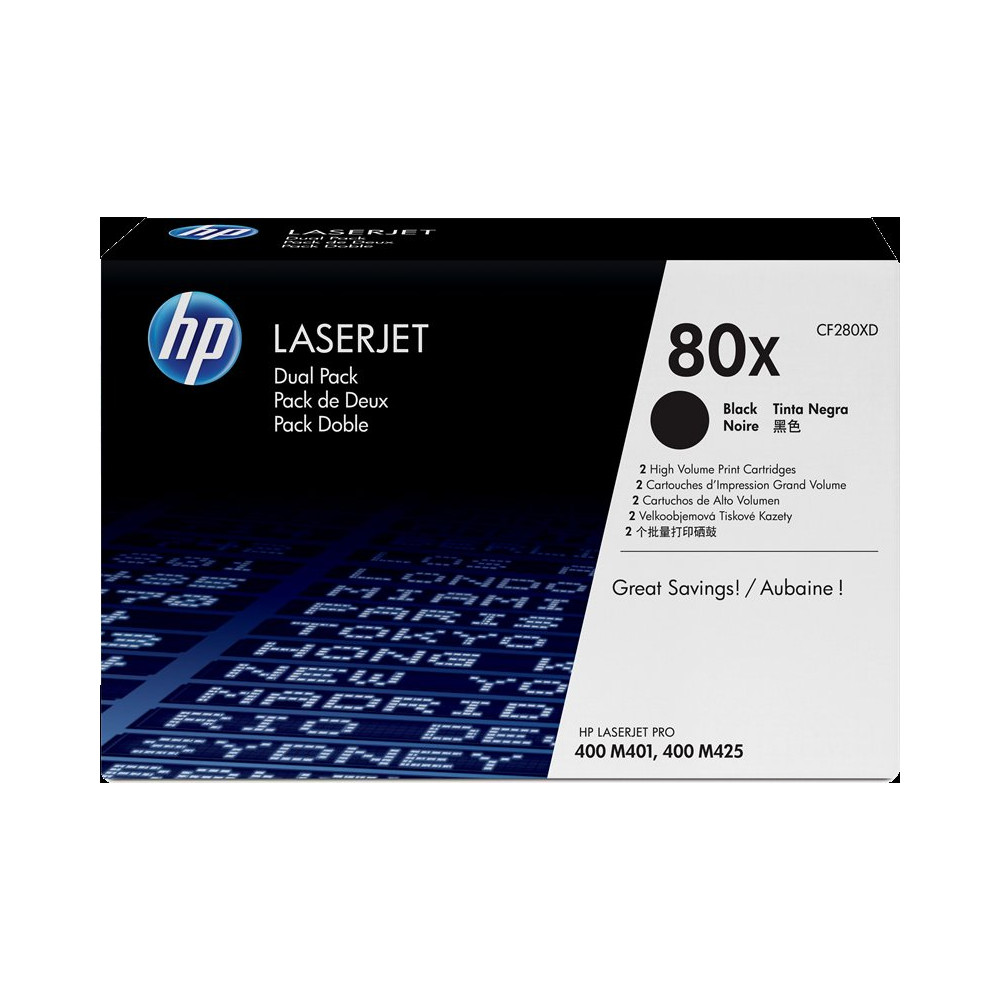HP 80X Multipack nero (CF280XD)