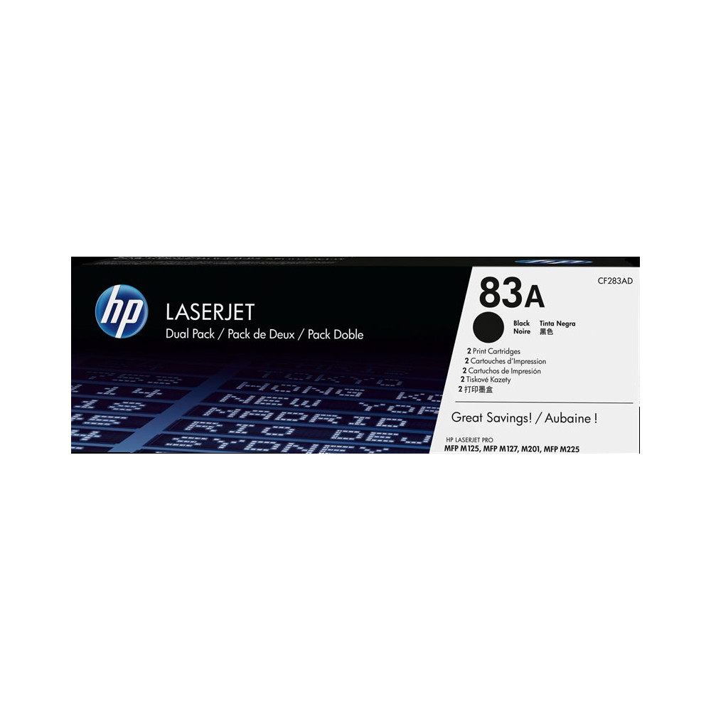 HP 83A Multipack nero (CF283AD)