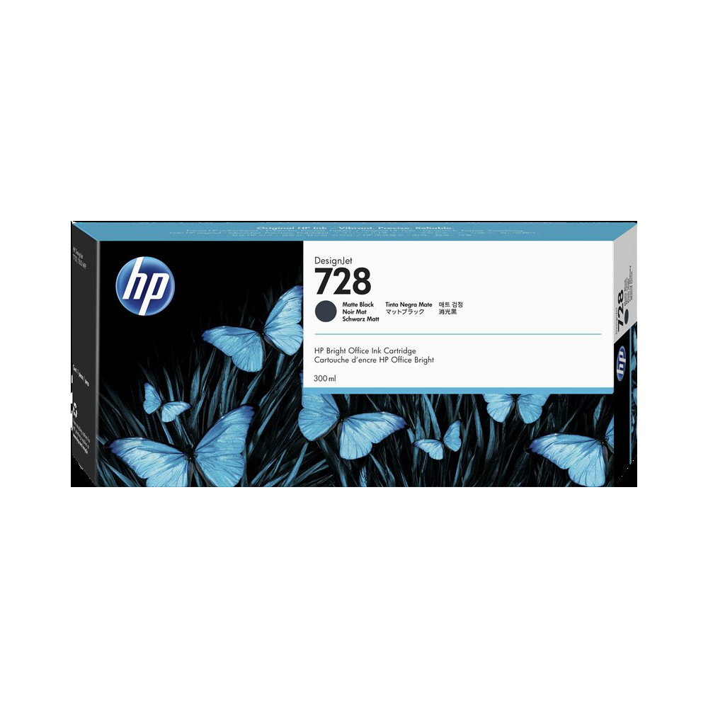 HP 728 Nero (opaco) Cartuccia d'inchiostro (F9J68A)