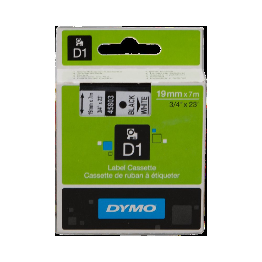 DYMO 45803 Banda D1 standard Nastro Nero su bianco