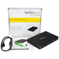 StarTech.com Box Esterno Universale per disco rigido SATA III da 2,5" USB 3.0 - Case SSD/HDD portabile SATA 6 Gbps - supporto UA