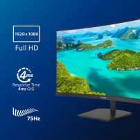 Philips E-line 241E1SCA - Monitor a LED - curvato - 24" (23.6" visualizzabile) - 1920 x 1080 Full HD (1080p) @ 75 Hz - VA - 250 