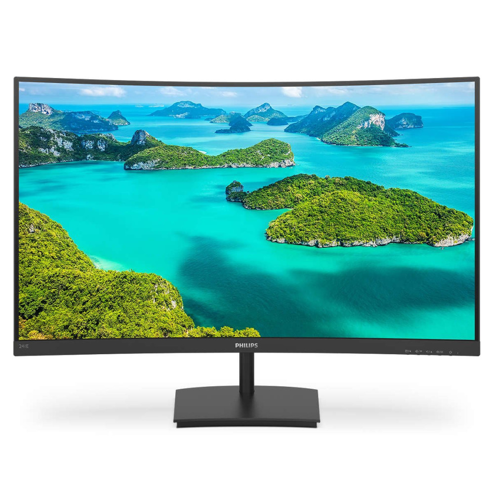 Philips E-line 241E1SCA - Monitor a LED - curvato - 24" (23.6" visualizzabile) - 1920 x 1080 Full HD (1080p) @ 75 Hz - VA - 250 