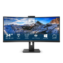 Philips P-line 346P1CRH - Monitor a LED - curvato - 34" - 3440 x 1440 WQHD @ 100 Hz - VA - 500 cd/m² - 3000:1 - DisplayHDR 400 -