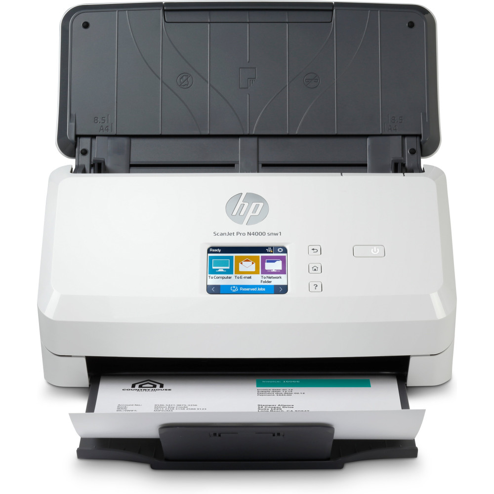 HP Scanjet Pro N4000 snw1 Sheet-feed - Scanner documenti - CMOS/CIS - Duplex - 216 x 3100 mm - 600 dpi x 600 dpi - fino a 40 ppm HP Scanjet Pro N4000 snw1 Sheet-feed - Scanner documenti - CMOS/CIS - Duplex - 216 x 3100 mm - 600 dpi x 600 dpi - fino a 40 ppm