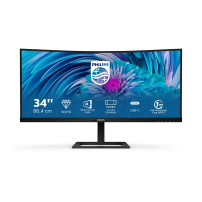 Philips E-line 346E2CUAE - Monitor a LED - curvato - 34" - 3440 x 1440 UWQHD @ 100 Hz - VA - 300 cd/m² - 3000:1 - 1 ms - HDMI, D