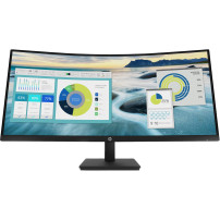 HP P34hc G4 - P-Series - monitor a LED - curvato - 34" - 3440 x 1440 WQHD @ 60 Hz - VA - 250 cd/m² - 3500:1 - 5 ms - HDMI, Displ