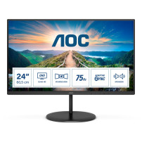AOC Q24V4EA - Monitor a LED - 24" (23.8" visualizzabile) - 2560 x 1440 QHD @ 75 Hz - IPS - 250 cd/m² - 1000:1 - 4 ms - HDMI, Dis