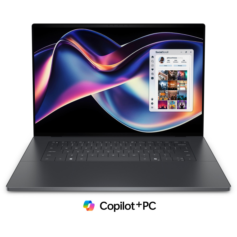DELL XPS 16 DA16260 Copilot+ PC 16" OLED 3.2K TOUCH SCREEN INTEL CORE ULTRA X7 358H RAM 32GB-SSD 1TB NVMe-INTEL ARC B390-WI-FI 7