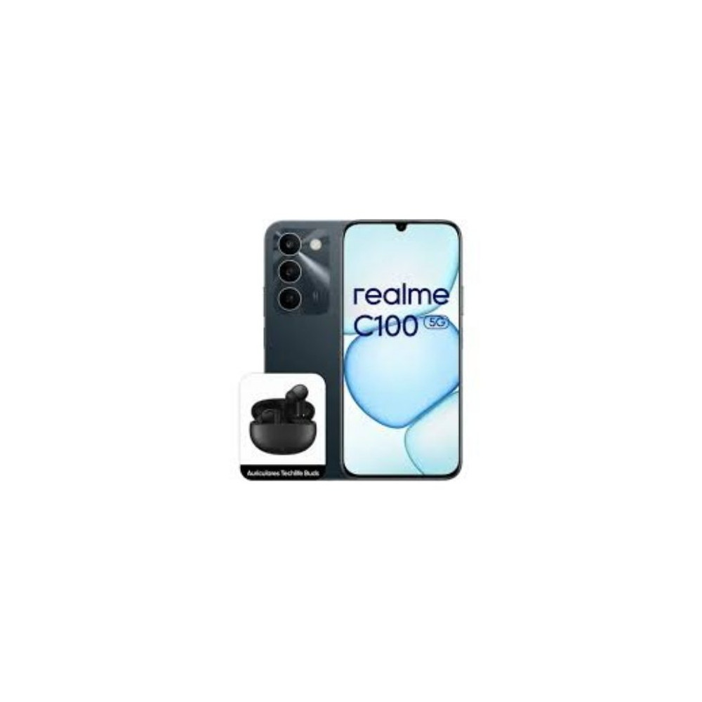REALME C100 5G DUAL SIM 6.8" OCTA CORE 128GB RAM 4GB 5G TIM GREEN + TECHLIFE BUDS AURICOLARI BLUETOOTH